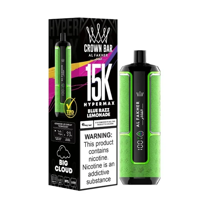 Al Fakher Crown Bar 15000 Puffs Hypermax Disposable In UAE - Image 8