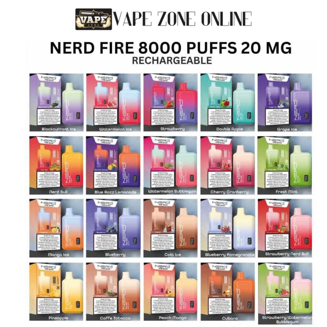 Nerd Fire 8000 Puffs Disposable Vape In Dubai UAE